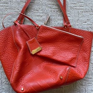 Authentic Orange Burberry Bag